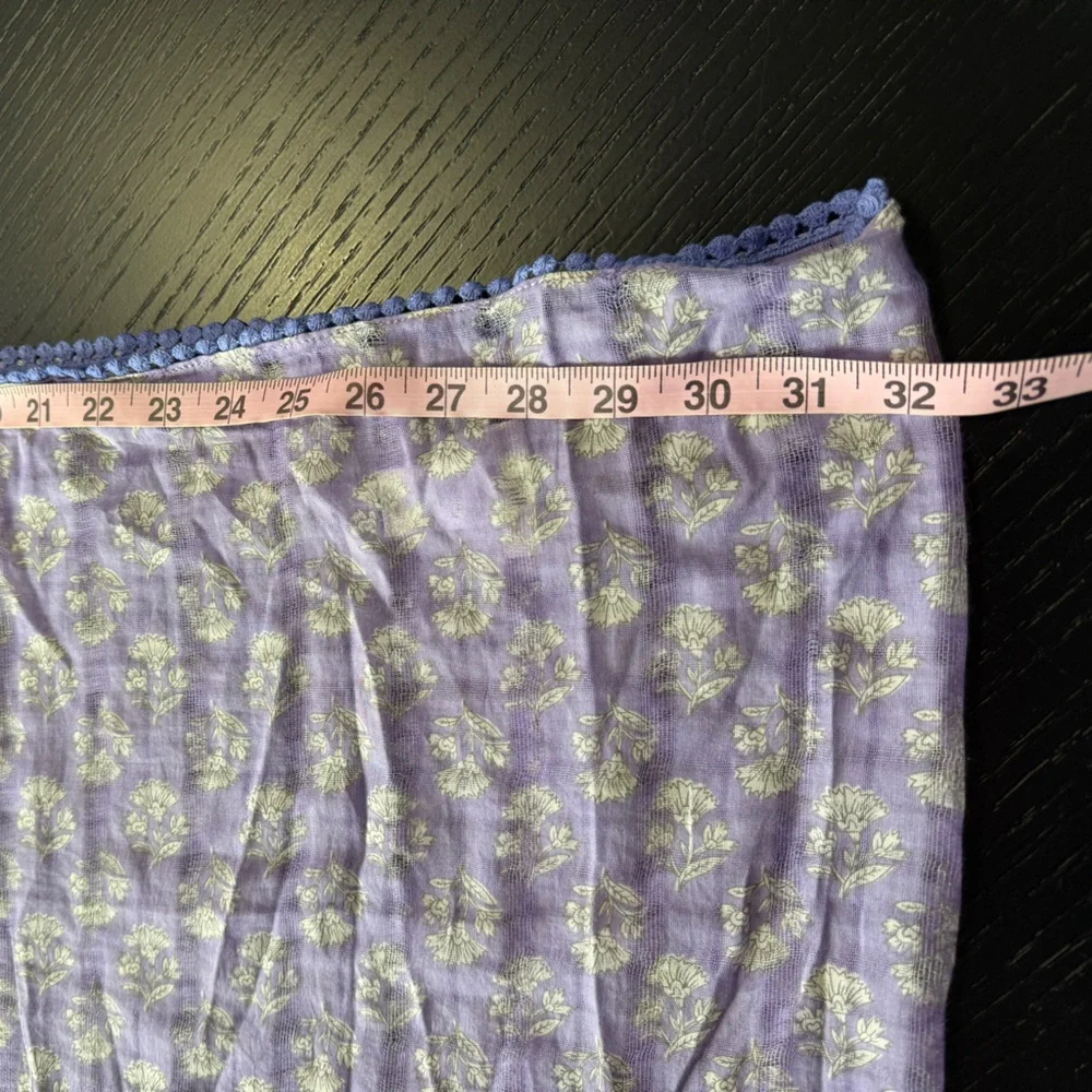 J. Jill Lavender Floral Sheer Mesh Infinity Cotton Scarf Shawl Wrap